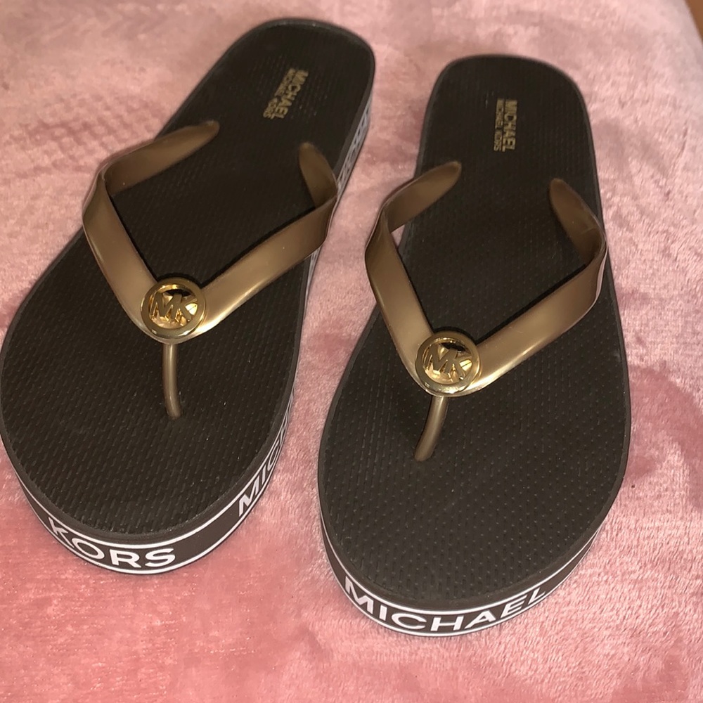 Michael Kors platform flip-flops, new without tags